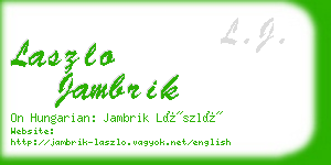 laszlo jambrik business card